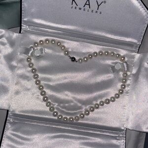 kay jewelers silver bridal pearl necklace